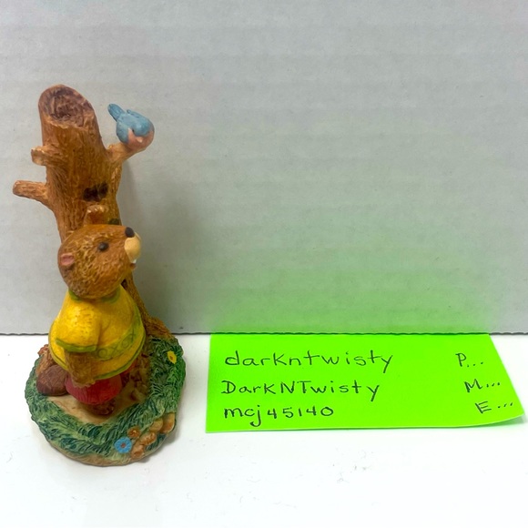 Vintage 1991 Hallmark Tender Touches Growth Chart Beaver Figurine - Picture 4 of 9